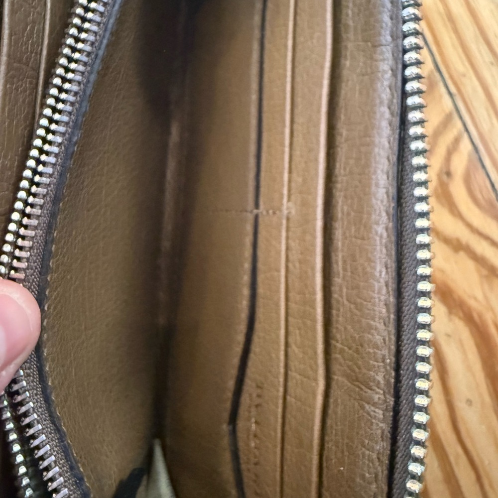 Bulgari Sage Green Leather Canvas Wallet with Zipper Charm - Picture 10 of 12